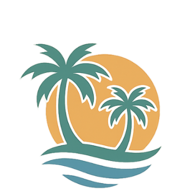 palm trees and the ocean vector at The Getaway Bay